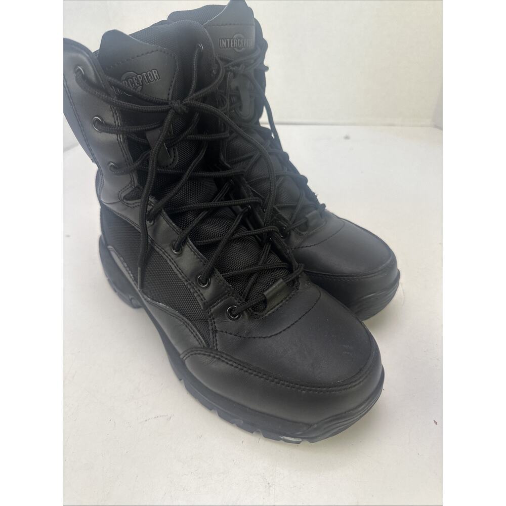 Men's Black Tactical Boots - Supportive Lace-Up Design Size 9 New In Box - Picture 8 of 8